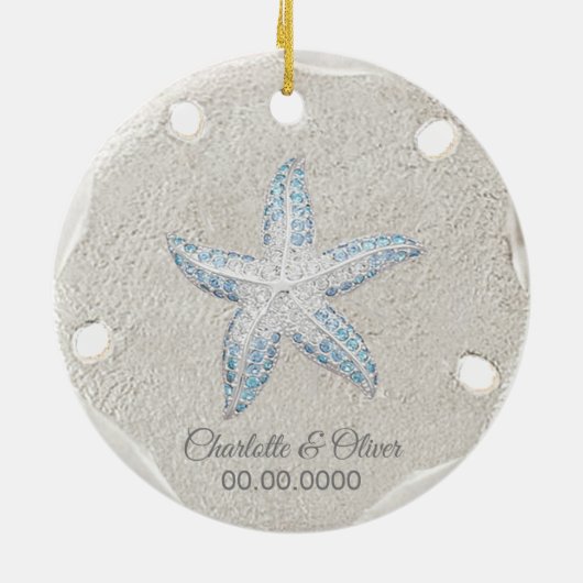Sand Dollar Starfish Gem Ornament (Hinten)