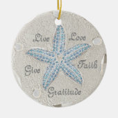 Sand Dollar Starfish Gem Ornament (Vorne)