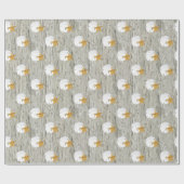 Sand Dollar Starfish Rustikaler Strand Driftwood Geschenkpapier (Flach)