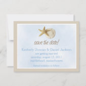 Sand Dollar & Starfish Save the Date (Vorderseite)