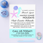 Sand Dollar, Starfish, Seepferd, Travel Agent Flyer (Einzeln)