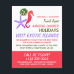 Sand Dollar, Starfish, Seepferd, Travel Agent Flyer<br><div class="desc">Sand-Dollar,  Starfish,  Seepferd,  Travel Agent Werbe-Flyer von der Business Card Store.</div>