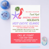 Sand Dollar, Starfish, Seepferd, Travel Agent Flyer (Einzeln)