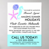 Sand Dollar, Starfish, Seepferd, Travel Agent Poster (Vorne)