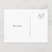 Sand Dollar Strand Hochzeit speichern Sie die Term Ankündigungspostkarte (Rückseite)