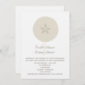 Sand-Dollar-Strand-Hochzeits-Einladung Einladung (Vorne/Hinten)