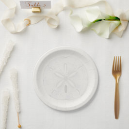 Sand-Dollar-Strand-Hochzeitstorte-Platten Pappteller