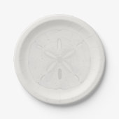 Sand-Dollar-Strand-Hochzeitstorte-Platten Pappteller (Vorderseite)