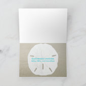 Sand-Dollar-Strand-tropische Weihnachtskarten Feiertagskarte (Innenseite)