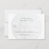 Sand Dollar UAWG Simple Neutral Beach Wedding RSVP Karte (Vorderseite)