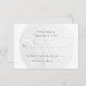 Sand Dollar UAWG Simple Neutral Beach Wedding RSVP Karte (Vorne/Hinten)