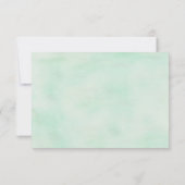 Sand Dollar und Starfish Aqua Minze Response RSVP Karte (Rückseite)