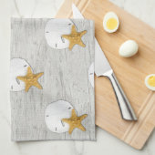 Sand Dollar und Starfish auf Handtuch aus Drifthol (Viertel Falte)