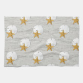 Sand Dollar und Starfish auf Handtuch aus Drifthol (Horizontal)