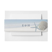 Sand Dollar und Starfish Beach Hochzeit Einladungsbanderole (Vorderseite Beispiel)