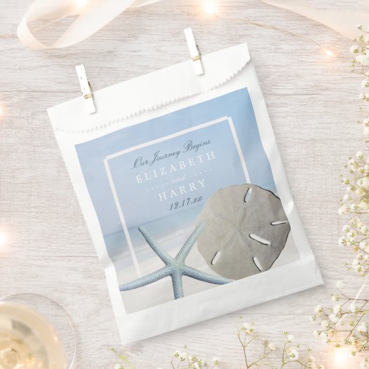 Sand Dollar und Starfish Beach Hochzeit Geschenktütchen (Ausgeschnitten)