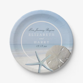 Sand Dollar und Starfish Beach Hochzeit Pappteller