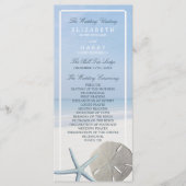 Sand Dollar und Starfish Beach Hochzeitsprogramm Programm (Vorderseite)