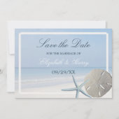Sand Dollar und Starfish Beach Save The Date (Vorderseite)