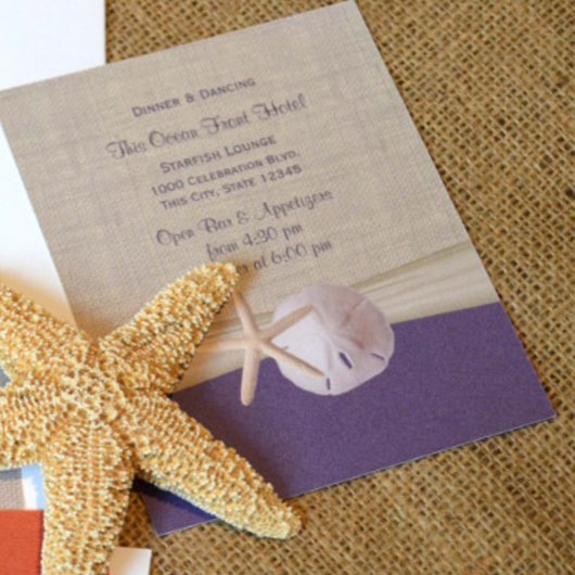 Sand Dollar und Starfish Empfang Einladung
