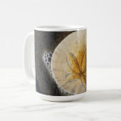 Sand Dollar und Surf Beach Foto Kaffee Tasse (Vorderseite Links)