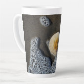 Sand Dollar und Surf Beach Foto Latte Tasse (Linke Ecke)
