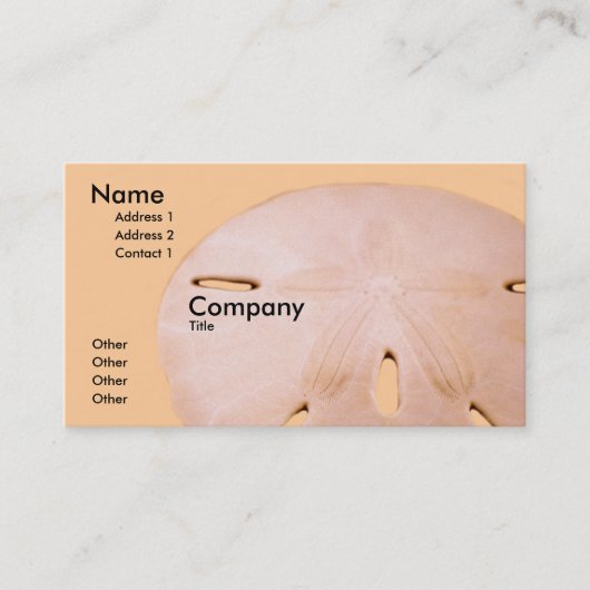 Sand-Dollar Visitenkarte (Vorderseite)