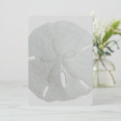 Sand Dollar Wedding Fan Program Paper Programm (Stehend Vorderseite)