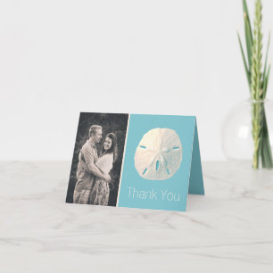Sand Dollar Wedding Foto Vielen Dank Note Card Dankeskarte