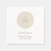 Sand Dollar Wedding Napkins Serviette (Vorderseite)