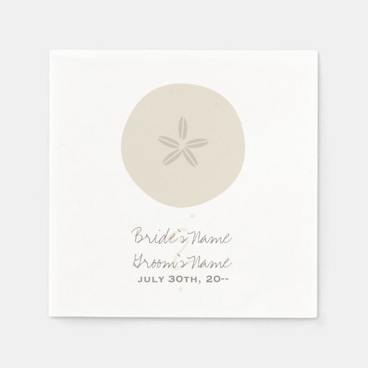 Sand Dollar Wedding Napkins Serviette (Vorderseite)