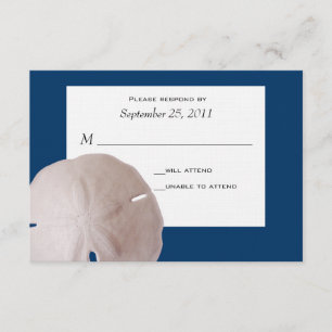 Sand Dollar Wedding/Response RSVP Karte