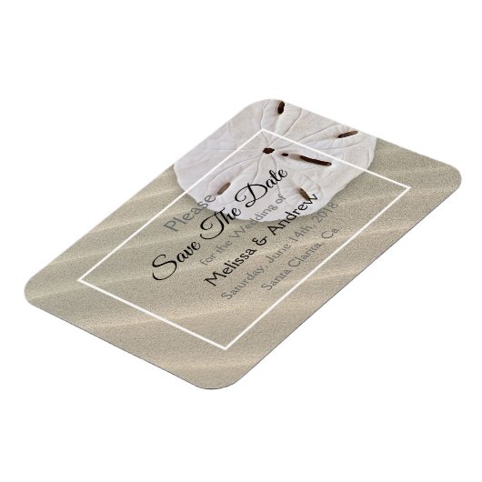 Sand Dollar Wedding rettet das Date Magnet (Linke Seite)