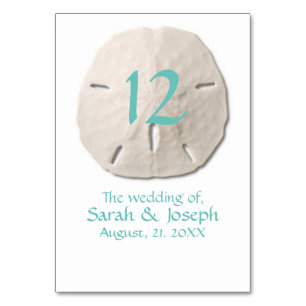 Sand Dollar Wedding Tischnummer