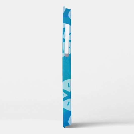 Sand Dollar Weiß und Blau Muster Case-Mate iPhone Hülle (Rückseite / Links)