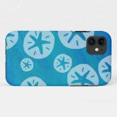 Sand Dollar Weiß und Blau Muster Case-Mate iPhone Hülle (Rückseite (Horizontal))