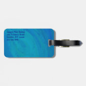 Sand Dollar Weiß und Blau Muster Gepäckanhänger (Rückseite horizontal)