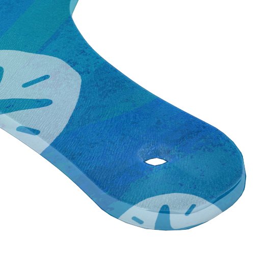 Sand Dollar Weiß und Blau Muster Schneidebrett (Ecke)