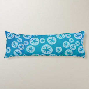 Sand Dollar Weiß und Blau Muster Seitenschläferkissen