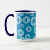 Sand Dollar Weiß und Blau Muster Tasse (Links)
