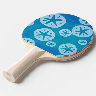 Sand Dollar Weiß und Blau Muster Tischtennis Schläger