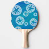 Sand Dollar Weiß und Blau Muster Tischtennis Schläger (Vorderseite)