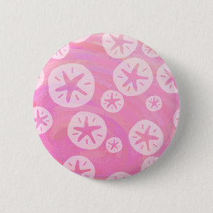 Sand Dollar weiß und rosa Button