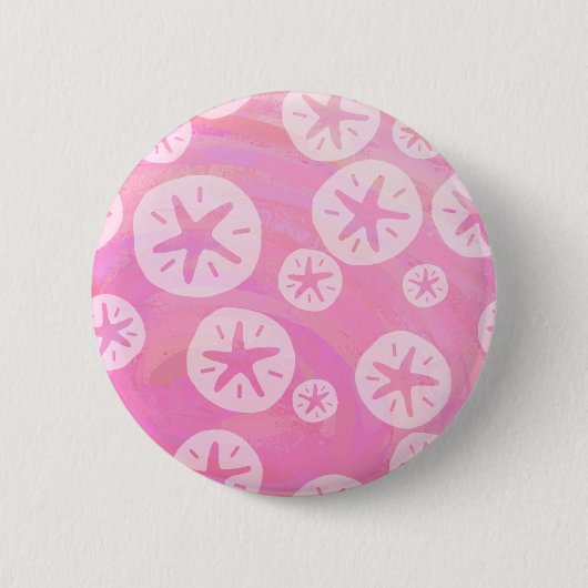 Sand Dollar weiß und rosa Button (Vorderseite)