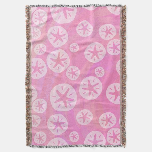 Sand Dollar weiß und rosa Decke (Vorderseite Vertikal)