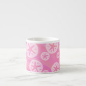 Sand Dollar weiß und rosa Espressotasse (Vorderseite)