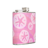 Sand Dollar weiß und rosa Flachmann (Rechts)