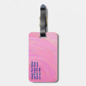 Sand Dollar weiß und rosa Gepäckanhänger (Rückseite vertikal)