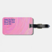 Sand Dollar weiß und rosa Gepäckanhänger (Rückseite horizontal)