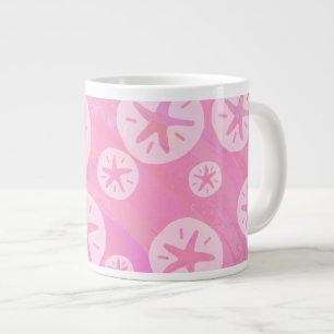 Sand Dollar weiß und rosa Jumbo-Tasse